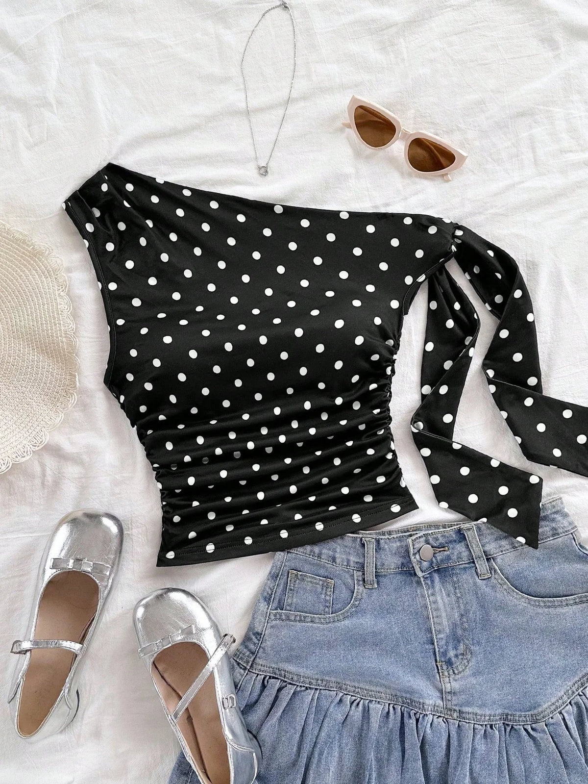 Polka Dot Short Top