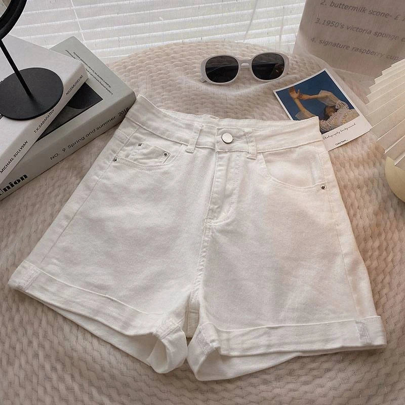 High Waist Wide Leg ort Jeans