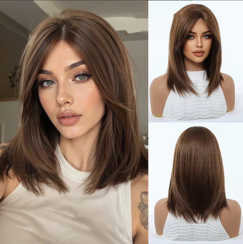 Glamora Short Straight Bob Hair Wigs