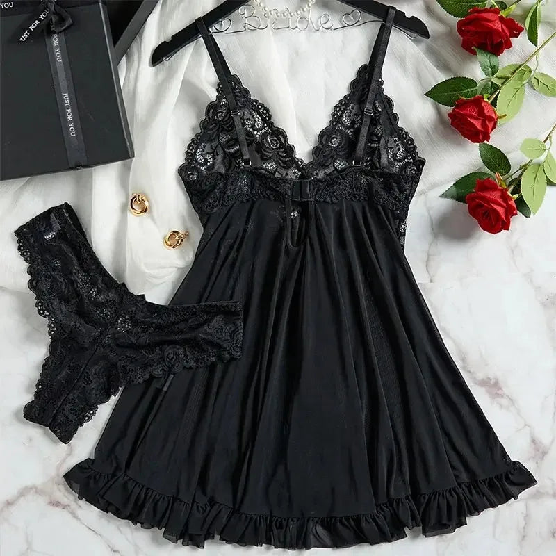 Tulle Suspenders Exquisite Women's Lingerie
