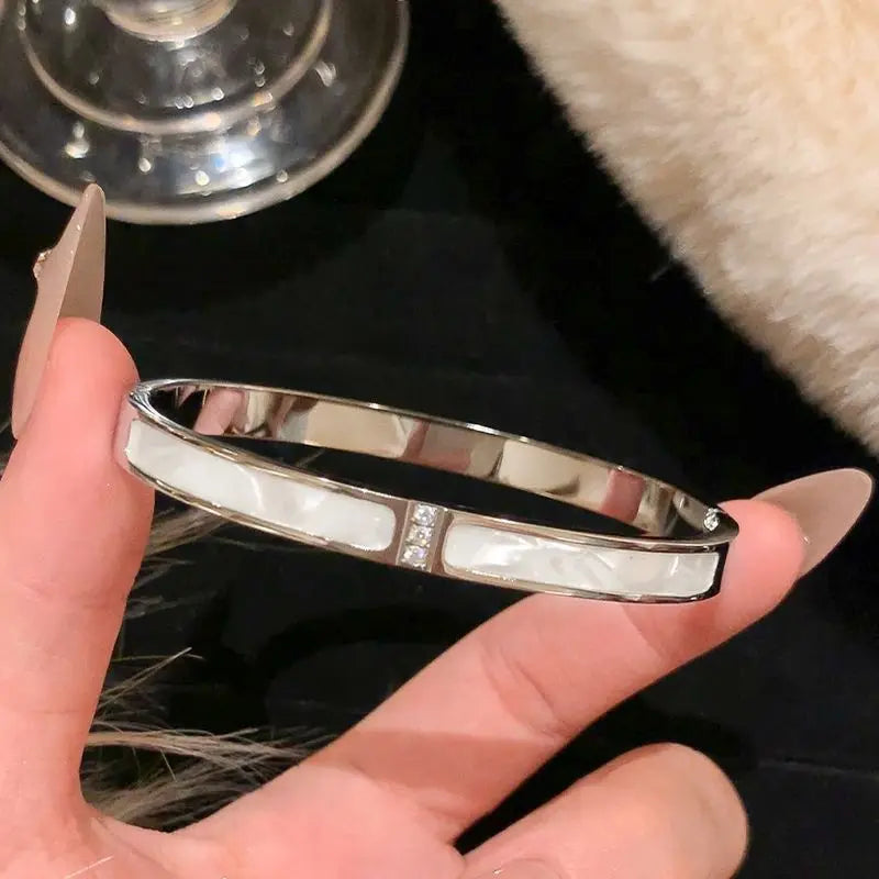 Titanium Steel Gold Silver Color Bangles