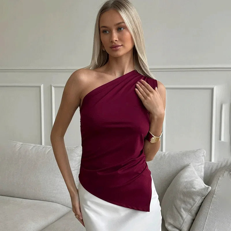 Off Shoulder Split Tops