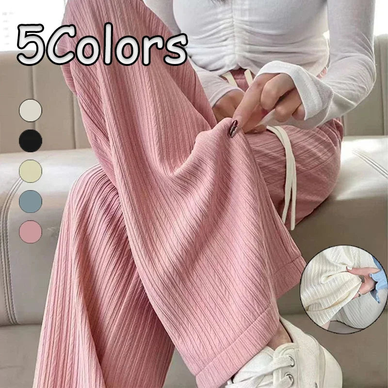 Ice Silk Wide Leg Pants