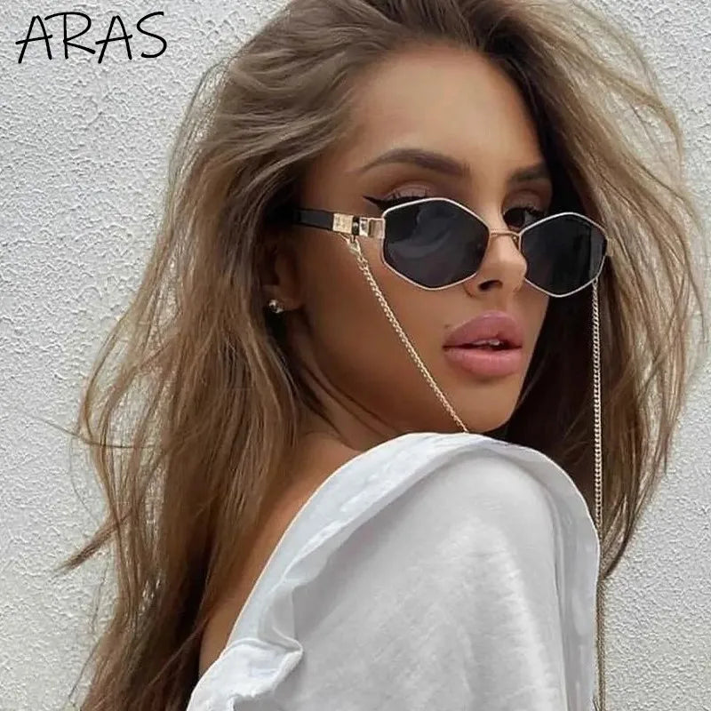 Retro Small Frame Hexagon Sunglasses