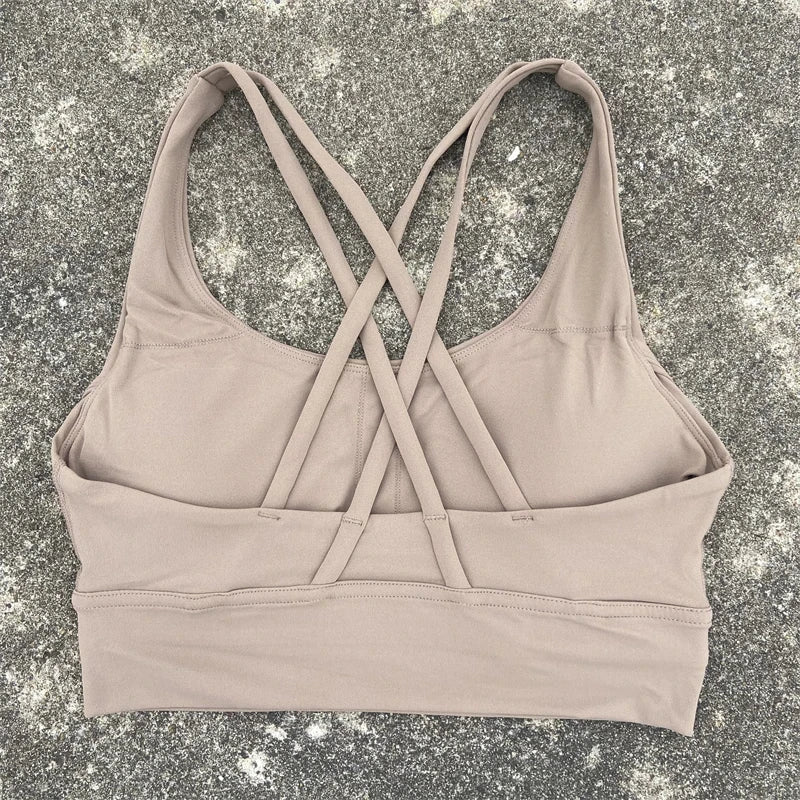 Solid Color Fitness Sport Bra
