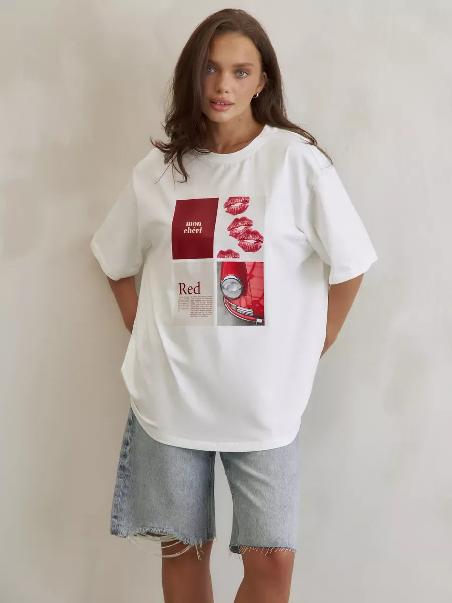 Street Retro Short-sleeved Top