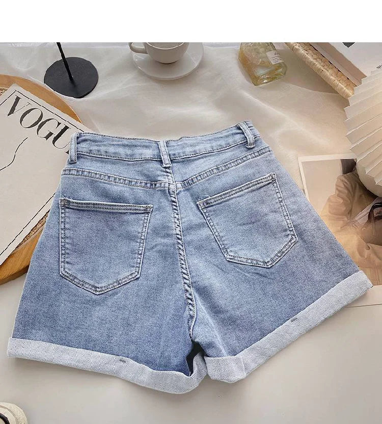 High Waist Wide Leg ort Jeans