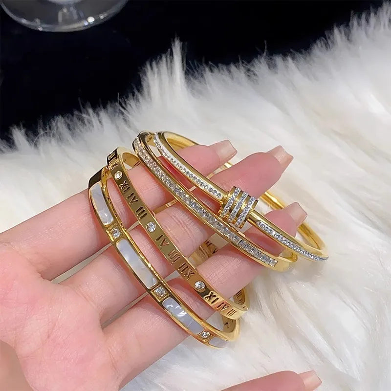 Korean Light Luxury White Shellfis Board Bracelet