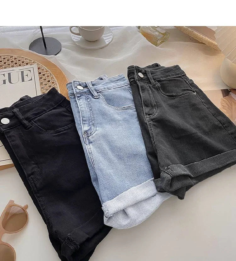 High Waist Wide Leg ort Jeans