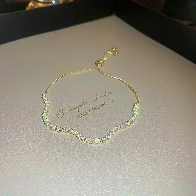 Exquisite Opal Tulip Zircon Bracelet