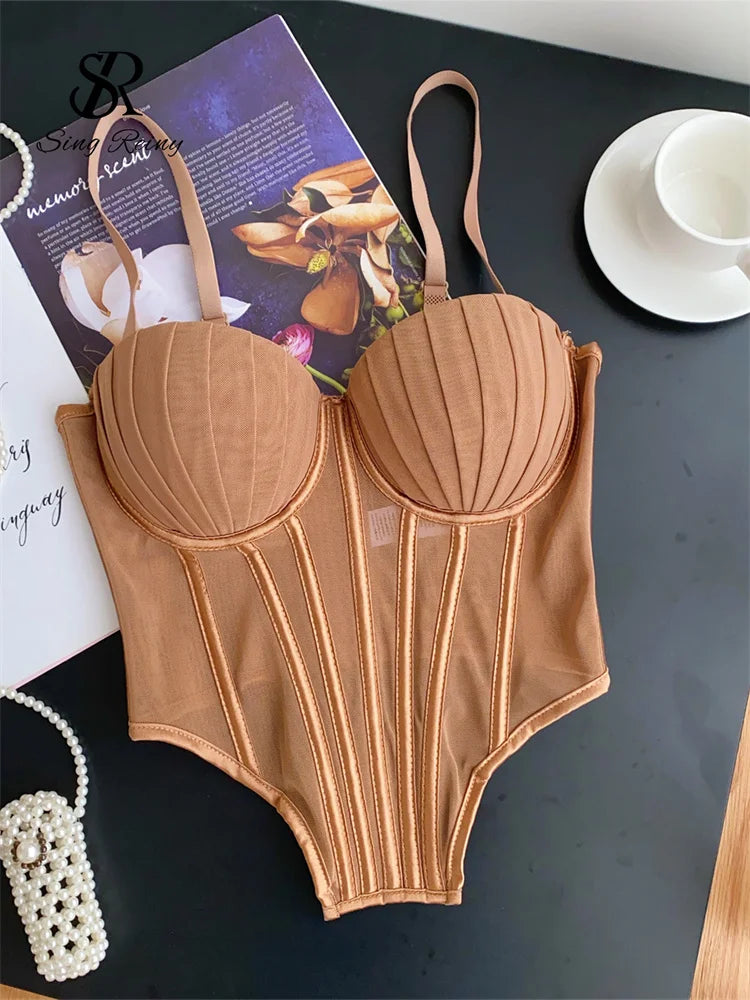 Solid Corset Lingerie Top