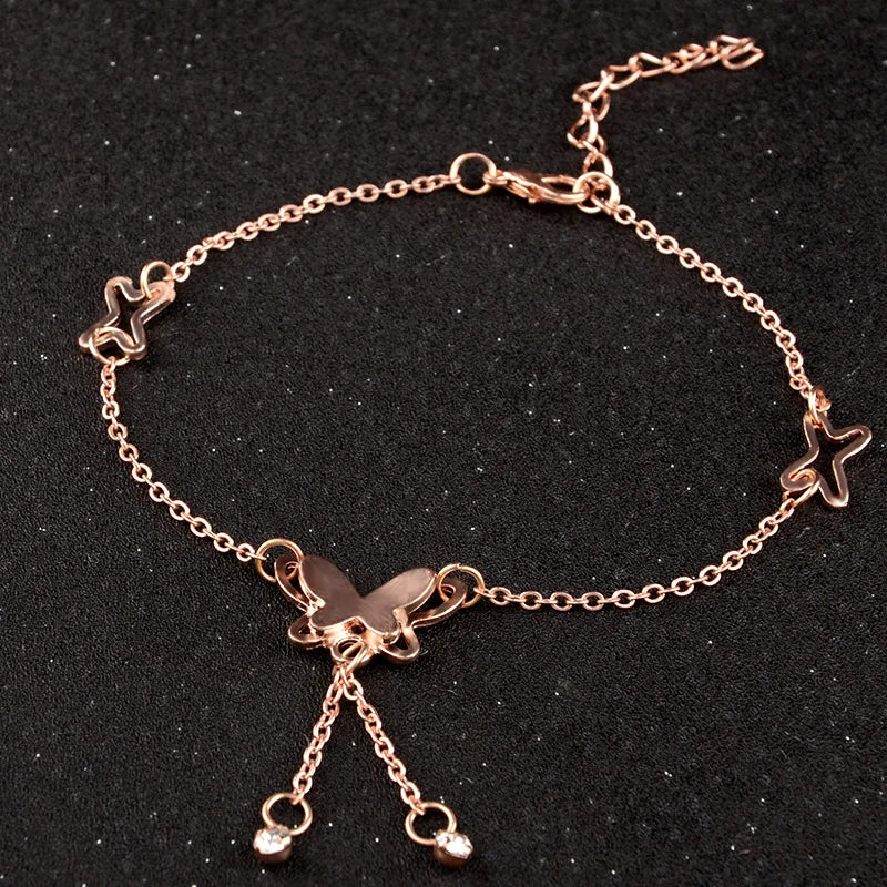Butterfly Pendant Anklet