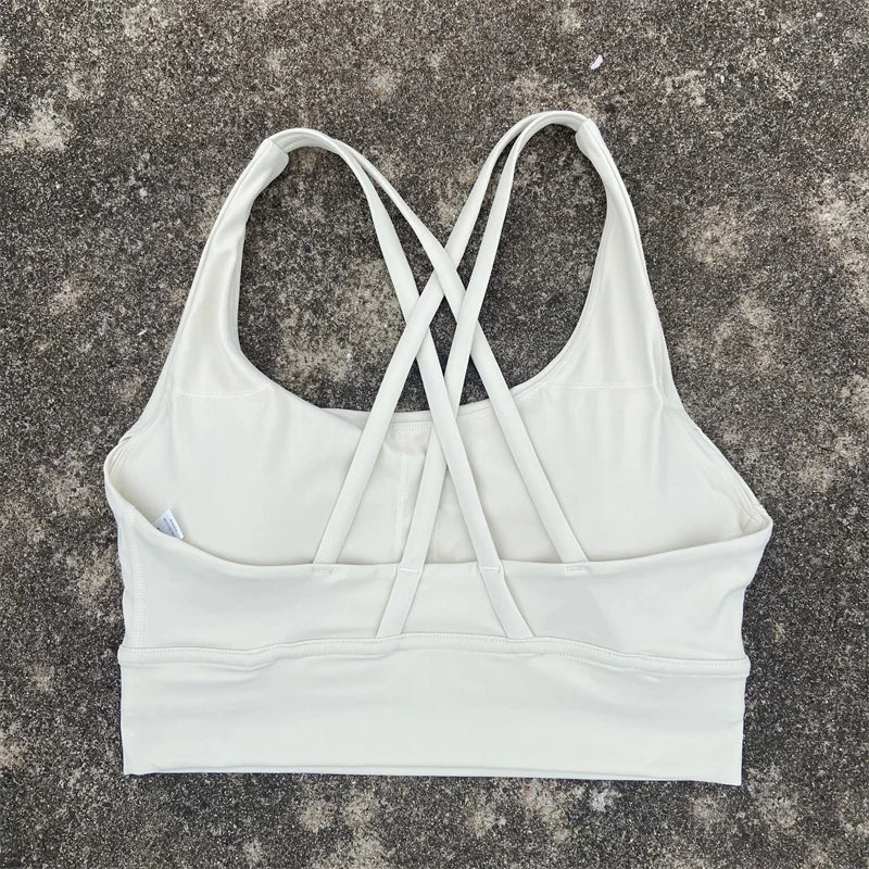 Solid Color Fitness Sport Bra