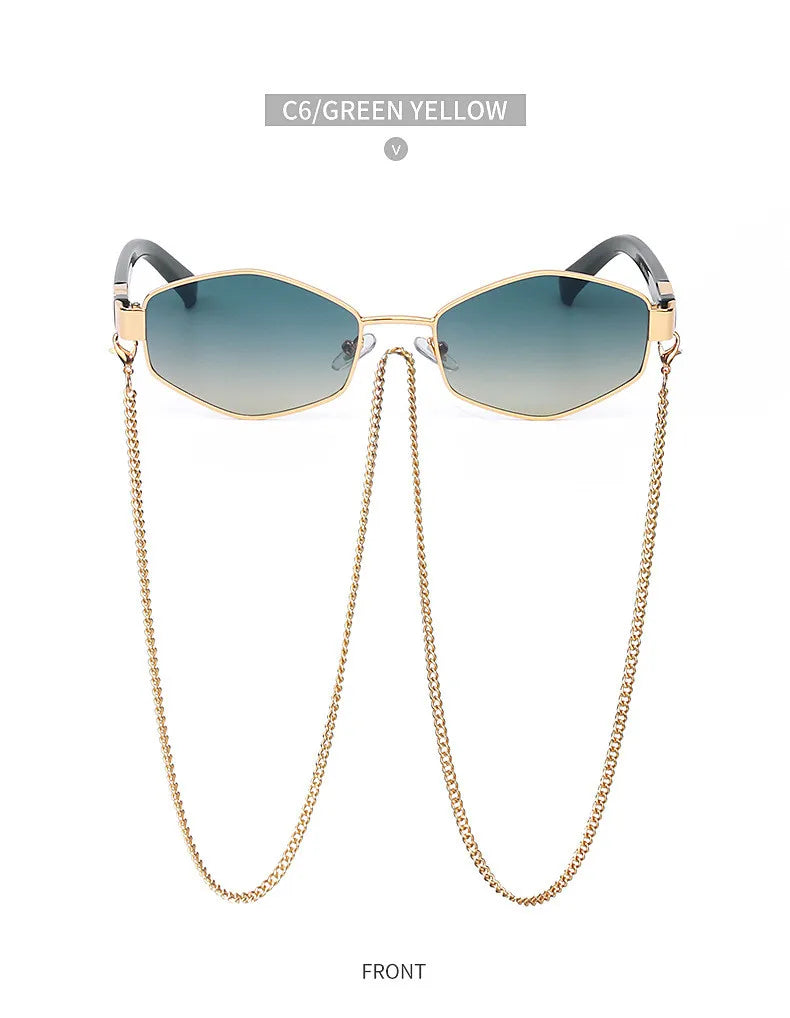 Retro Small Frame Hexagon Sunglasses