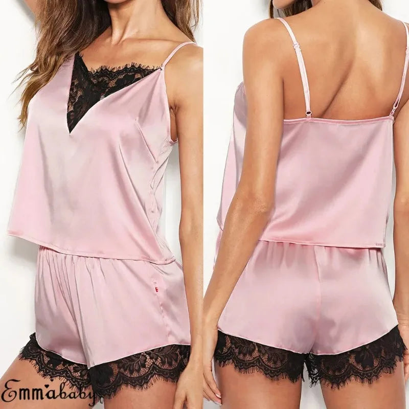 Ice Silk Pajama Sleepwear