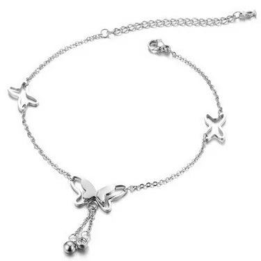 Butterfly Pendant Anklet