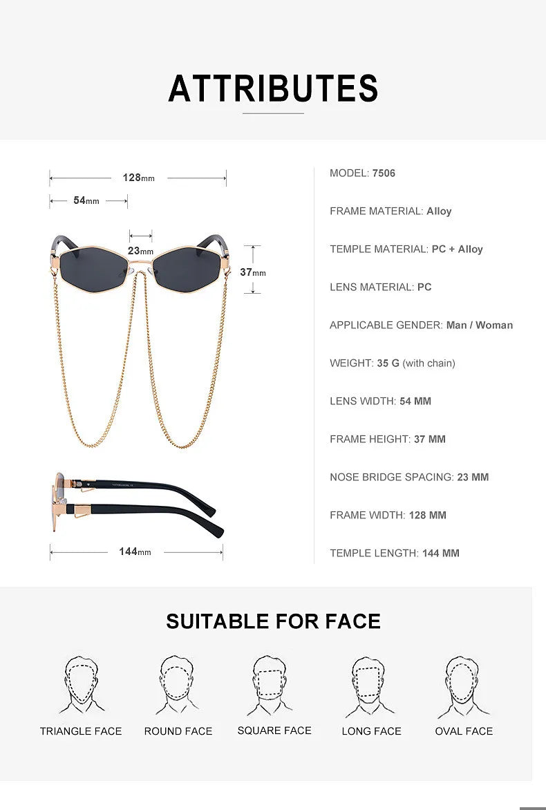 Retro Small Frame Hexagon Sunglasses