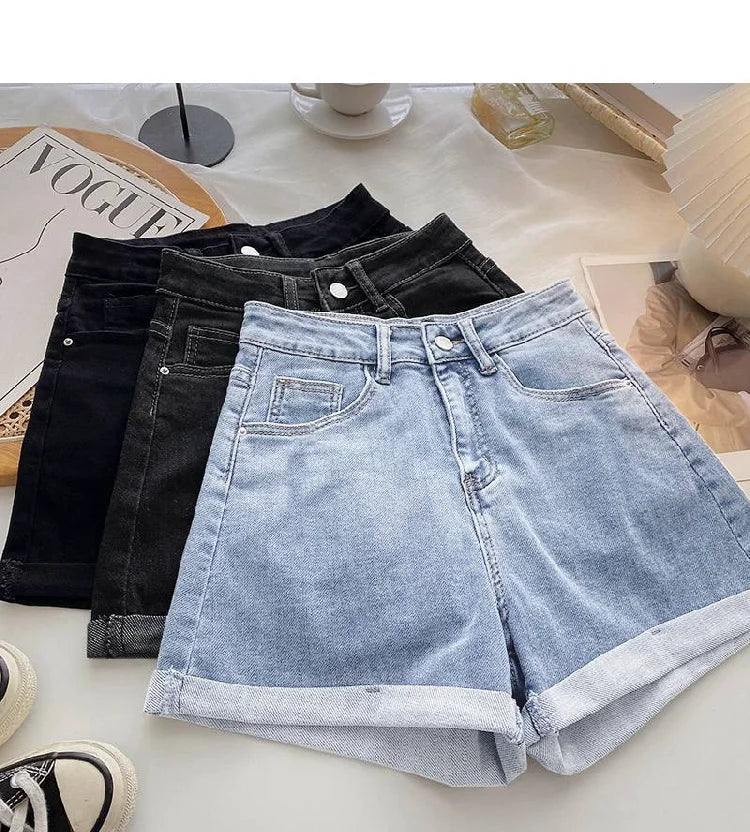 High Waist Wide Leg ort Jeans