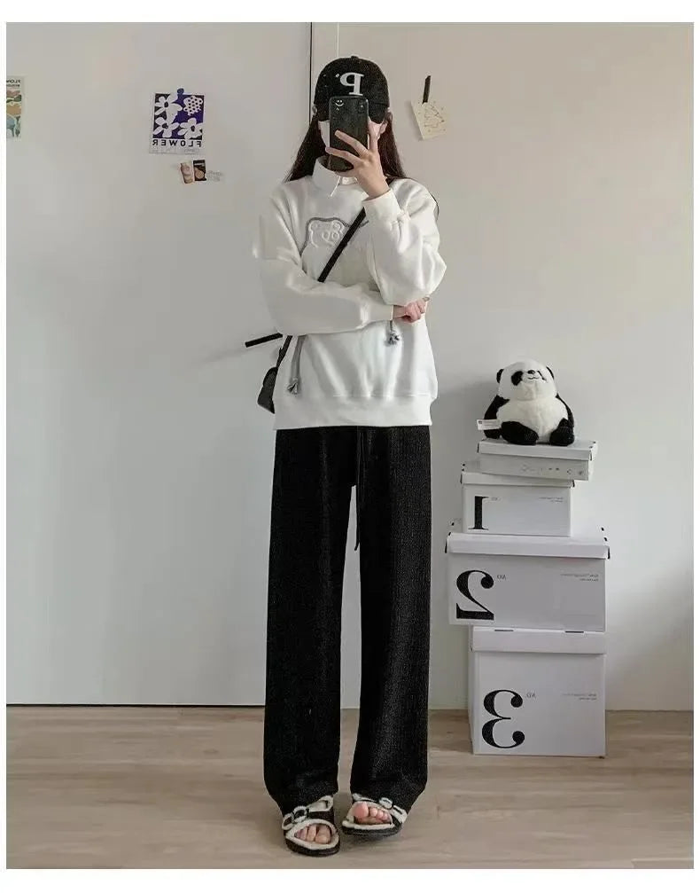 Ice Silk Wide Leg Pants