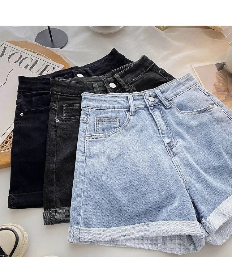 High Waist Wide Leg ort Jeans