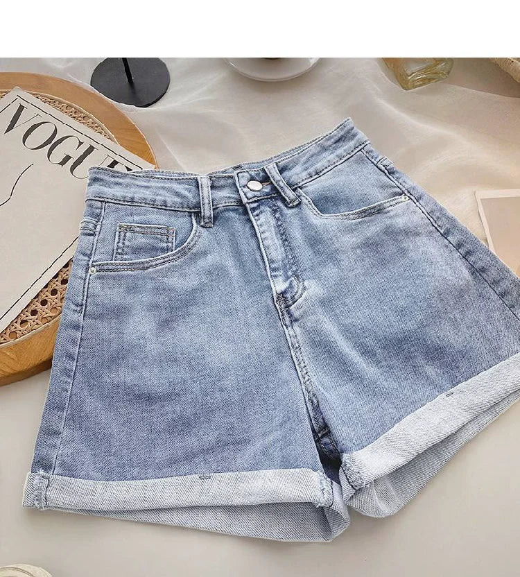 High Waist Wide Leg ort Jeans