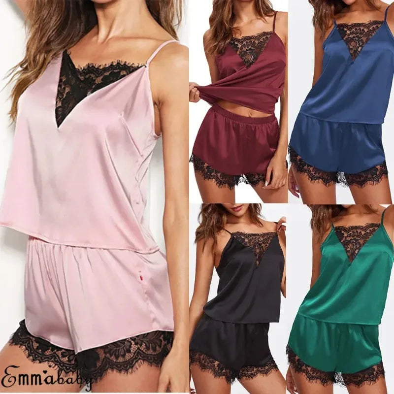 Ice Silk Pajama Sleepwear