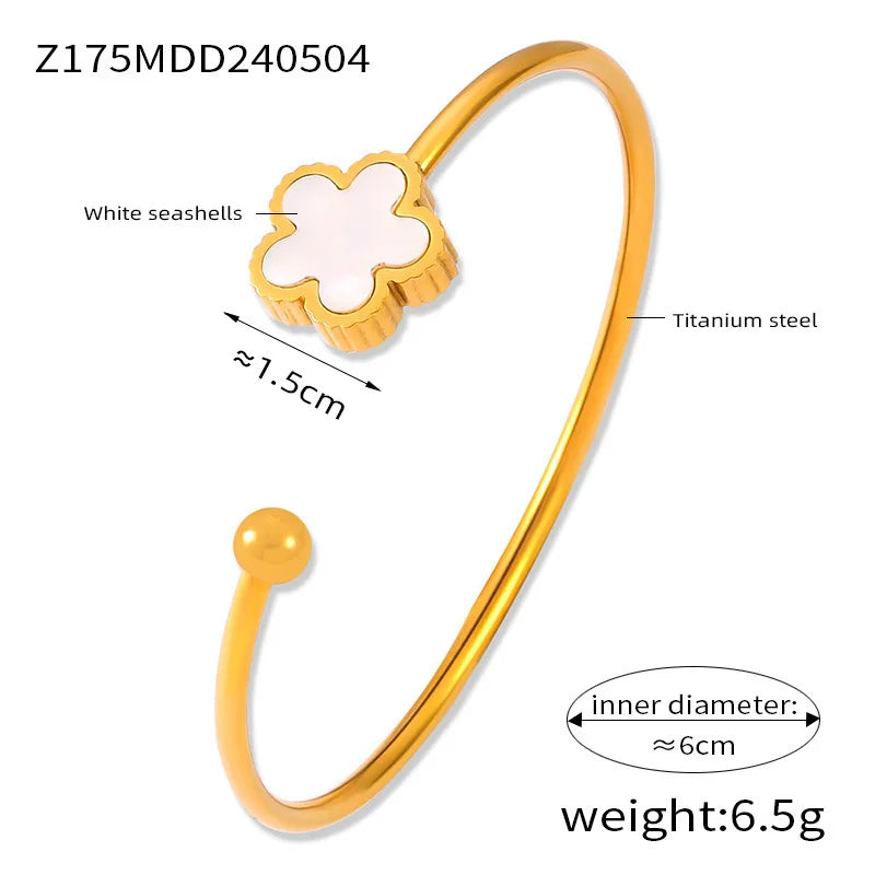 Korean Light Luxury White Shellfis Board Bracelet