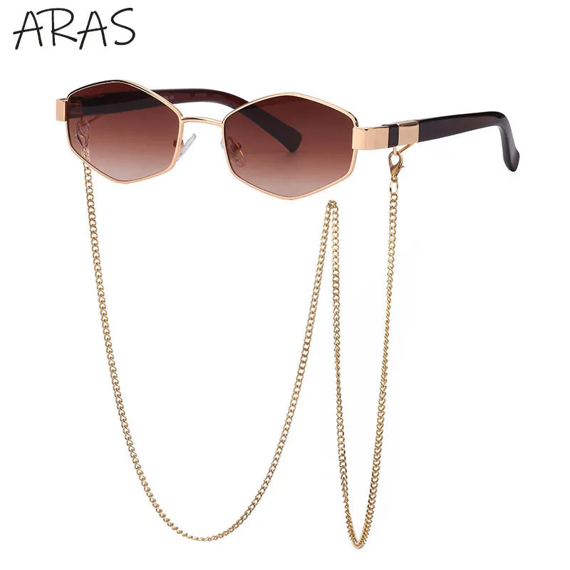 Retro Small Frame Hexagon Sunglasses