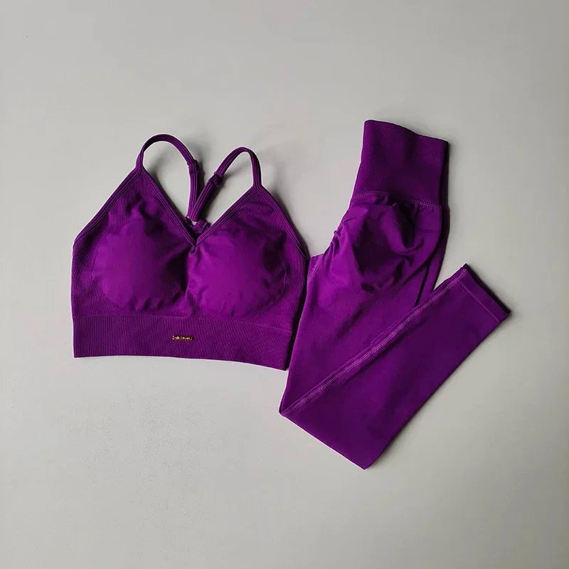 Olivia Peach High Waisted Hip Lifting Exercise Suit