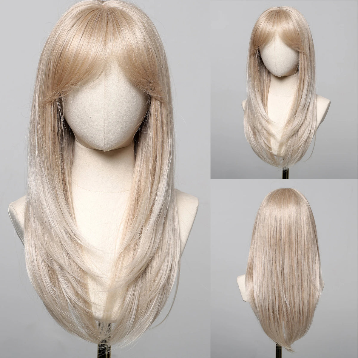 Light Wine Red Synthetic Wigs