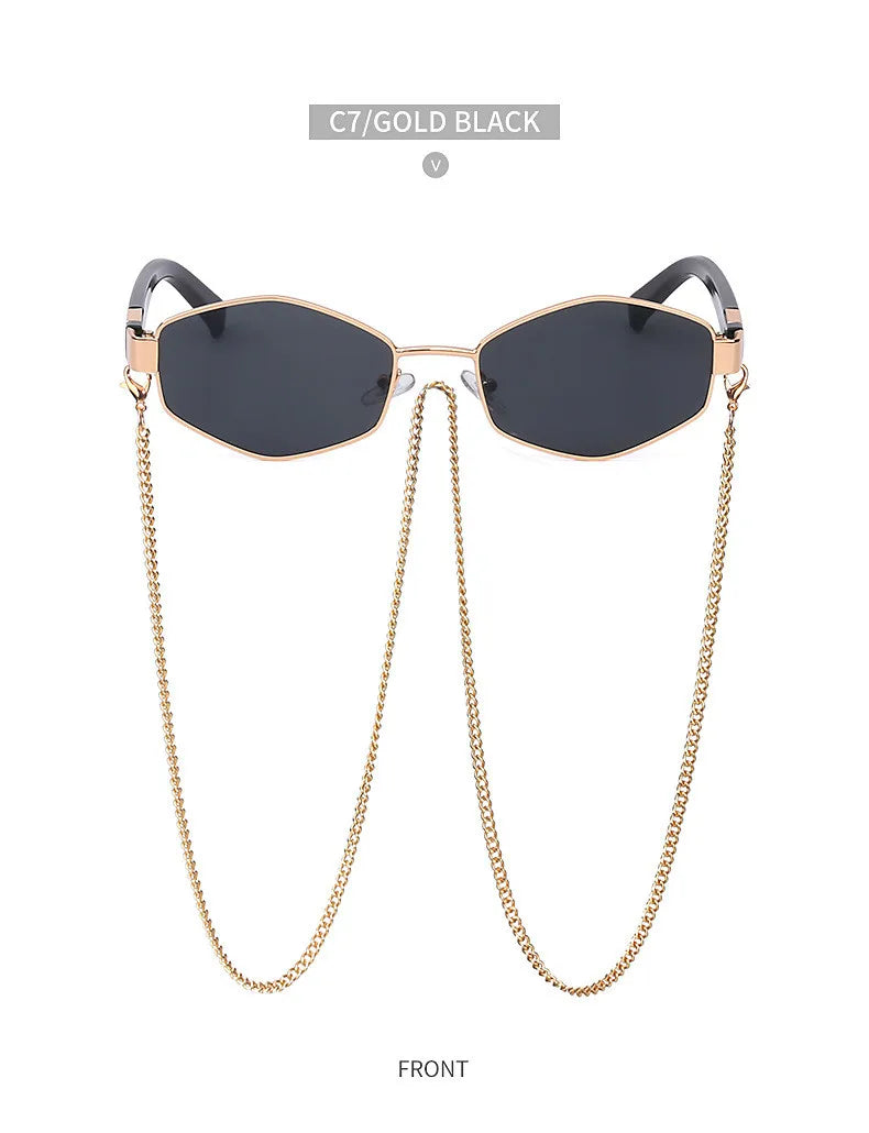 Retro Small Frame Hexagon Sunglasses