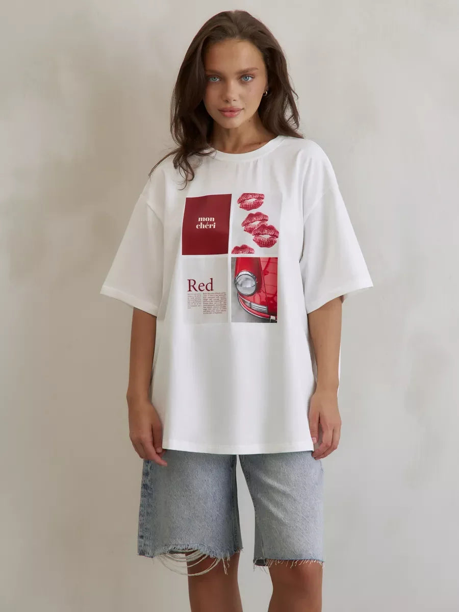 Street Retro Short-sleeved Top
