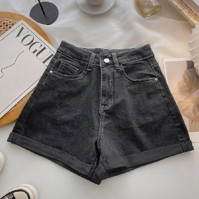 High Waist Wide Leg ort Jeans
