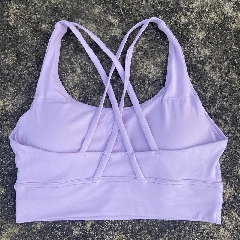 Solid Color Fitness Sport Bra