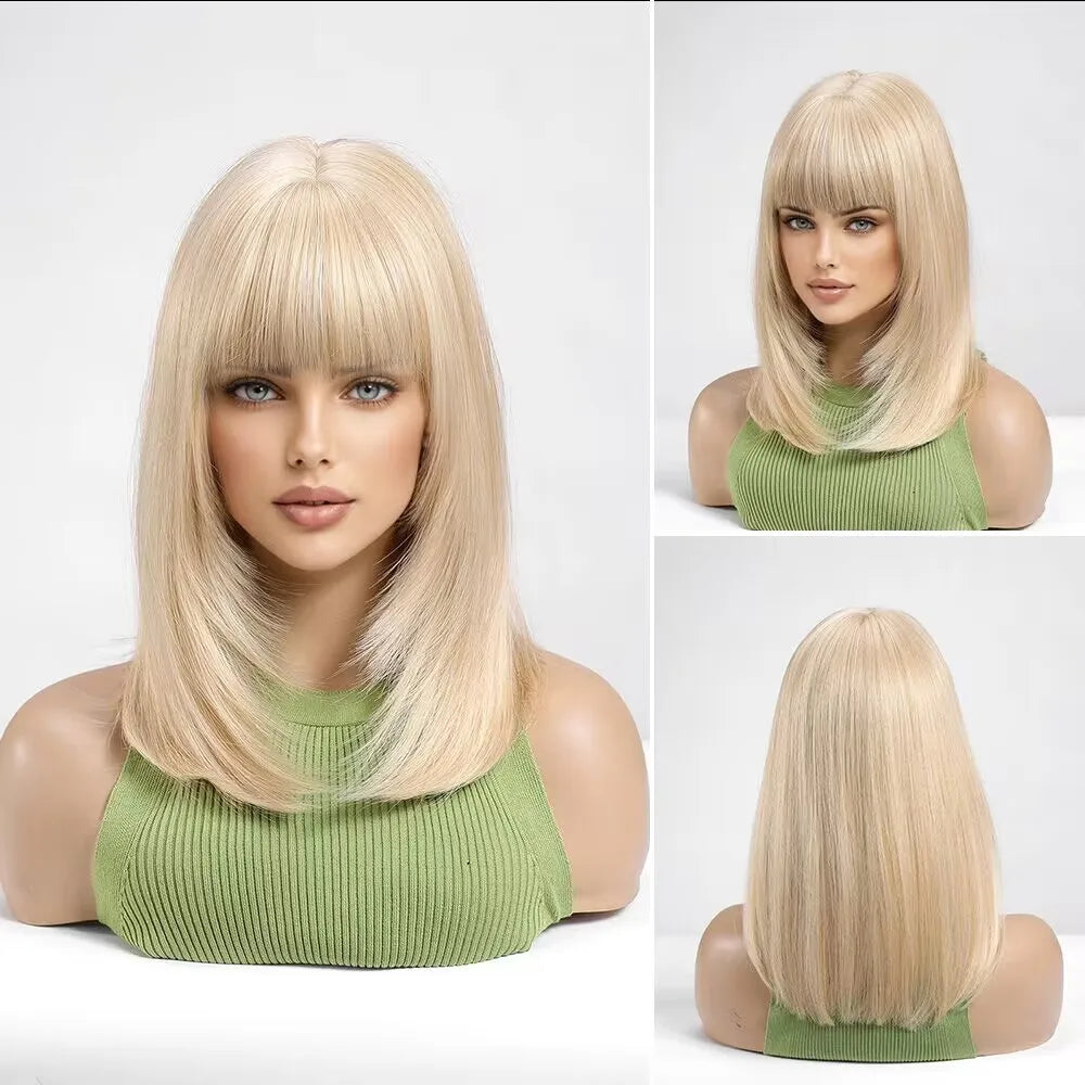Glamora Short Straight Bob Hair Wigs