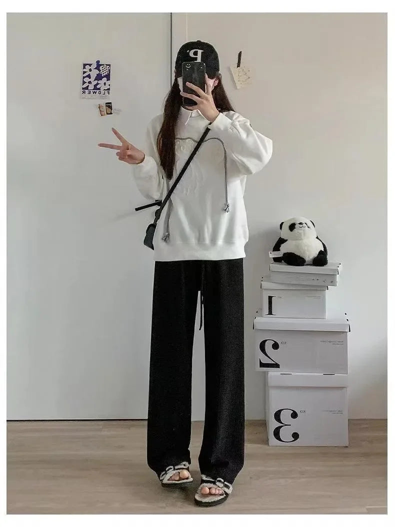 Ice Silk Wide Leg Pants