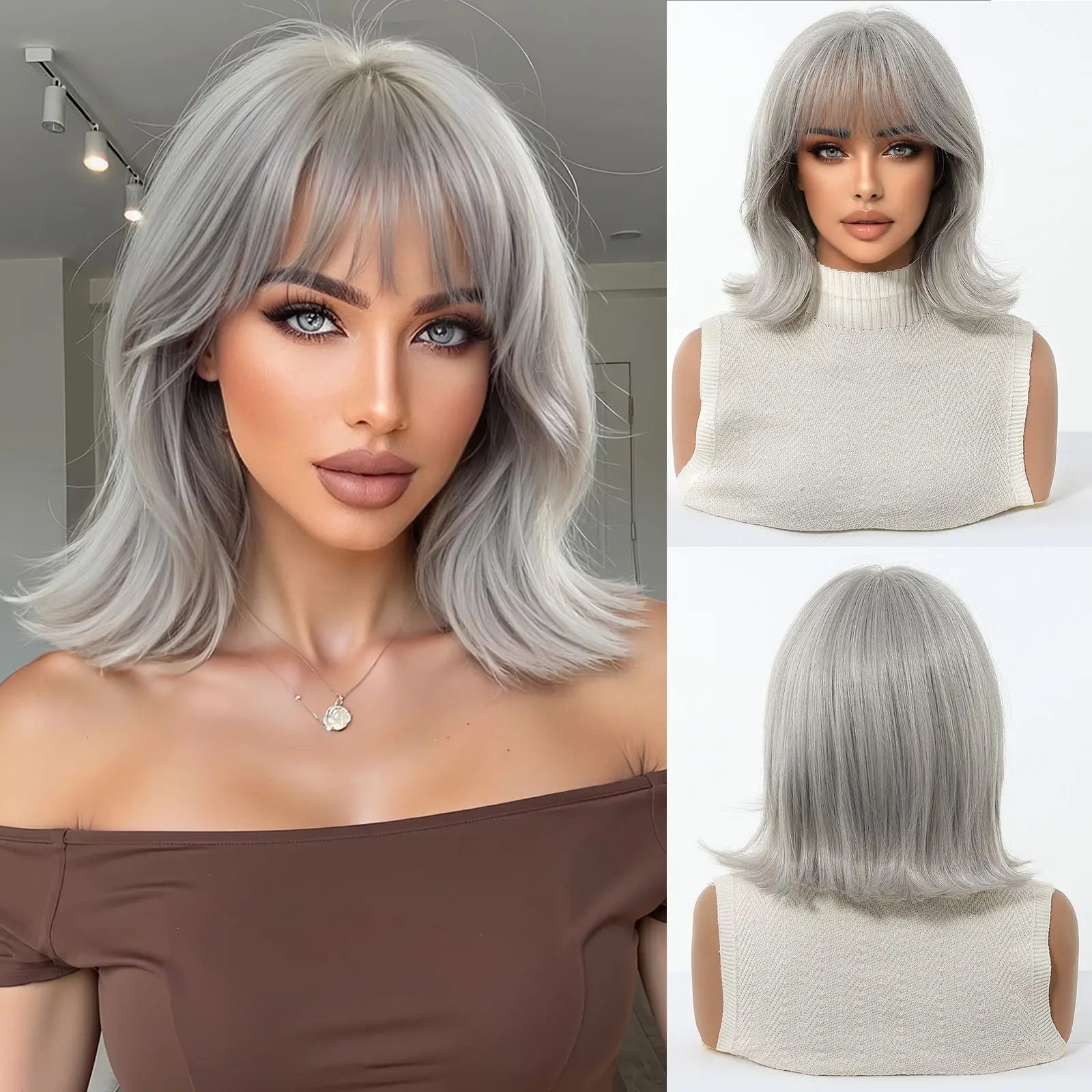 Glamora Short Straight Bob Hair Wigs