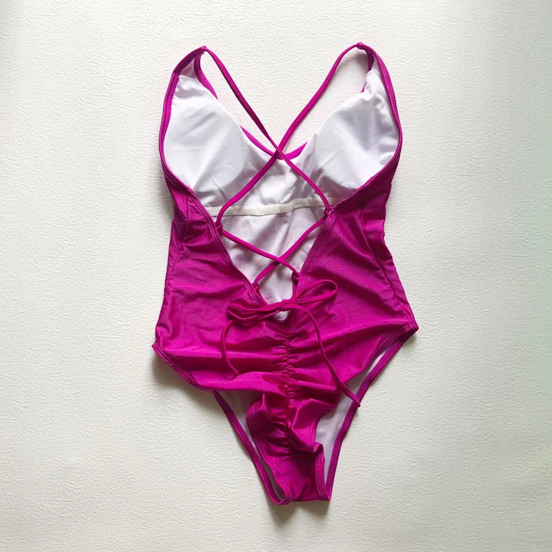 One Piece Sexy Padded Swimwear