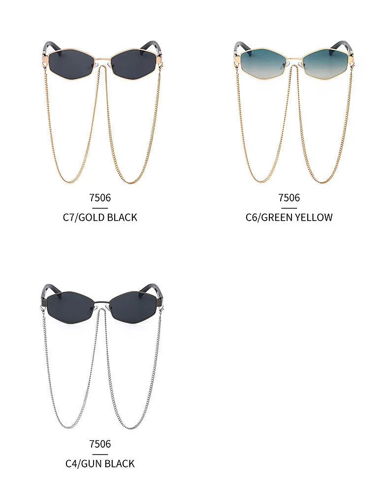 Retro Small Frame Hexagon Sunglasses