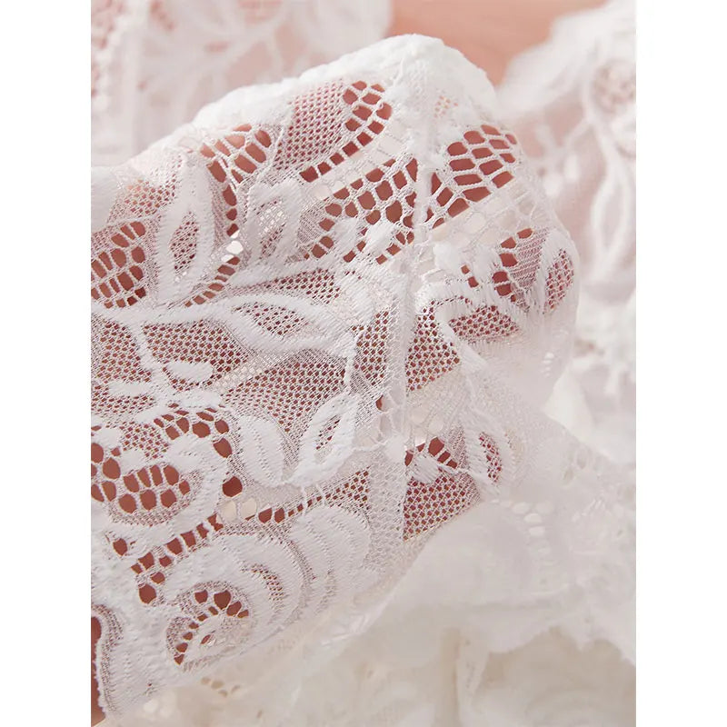 Mia Suspender Lace Thong Set