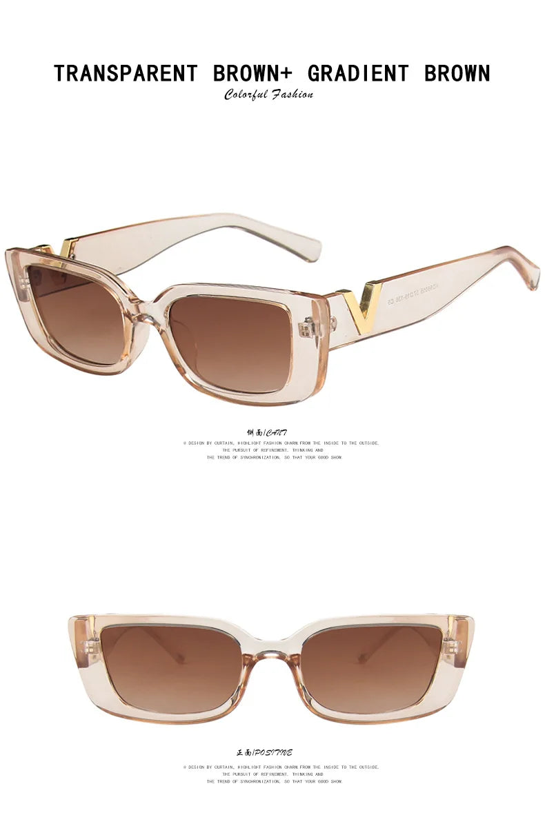Retro Rectangle Sunglasses