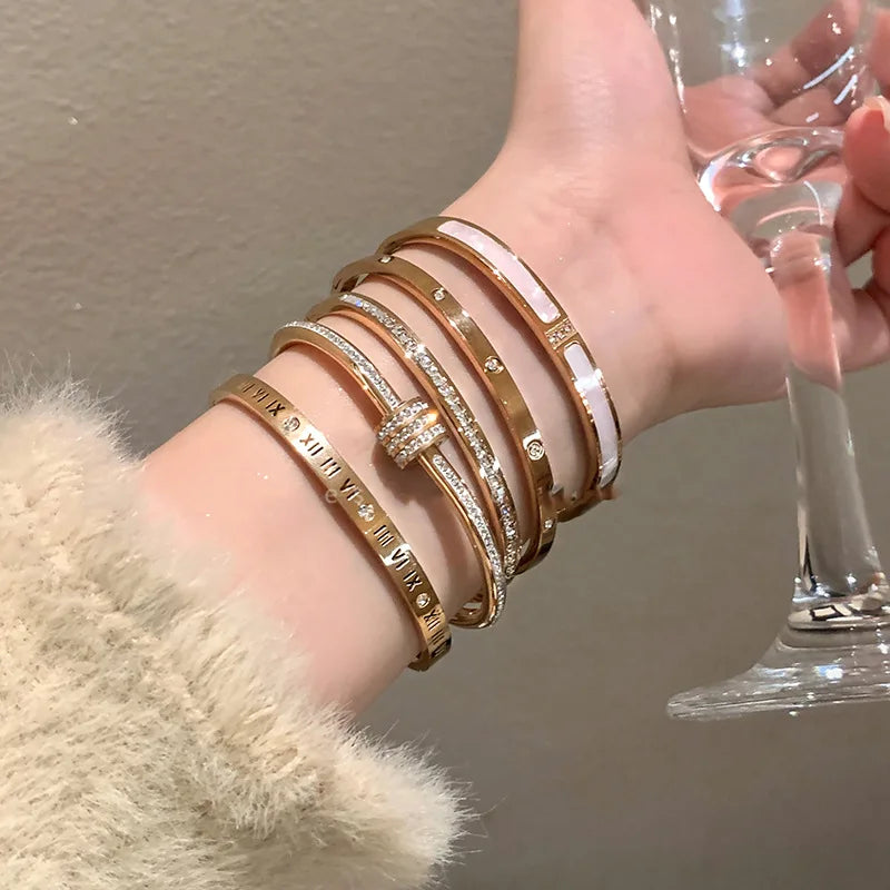 Korean Light Luxury White Shellfis Board Bracelet