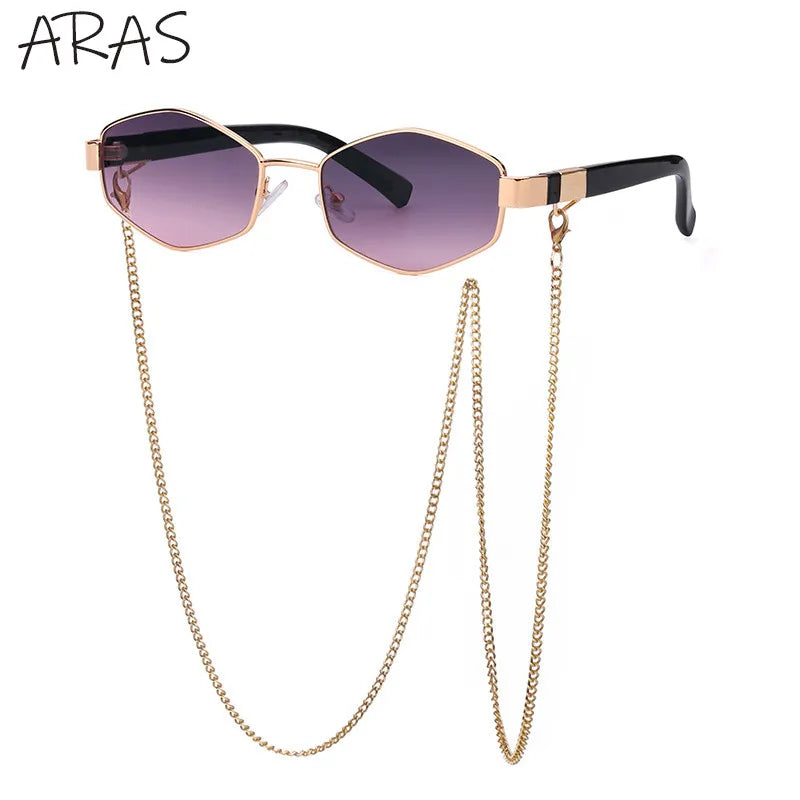Retro Small Frame Hexagon Sunglasses
