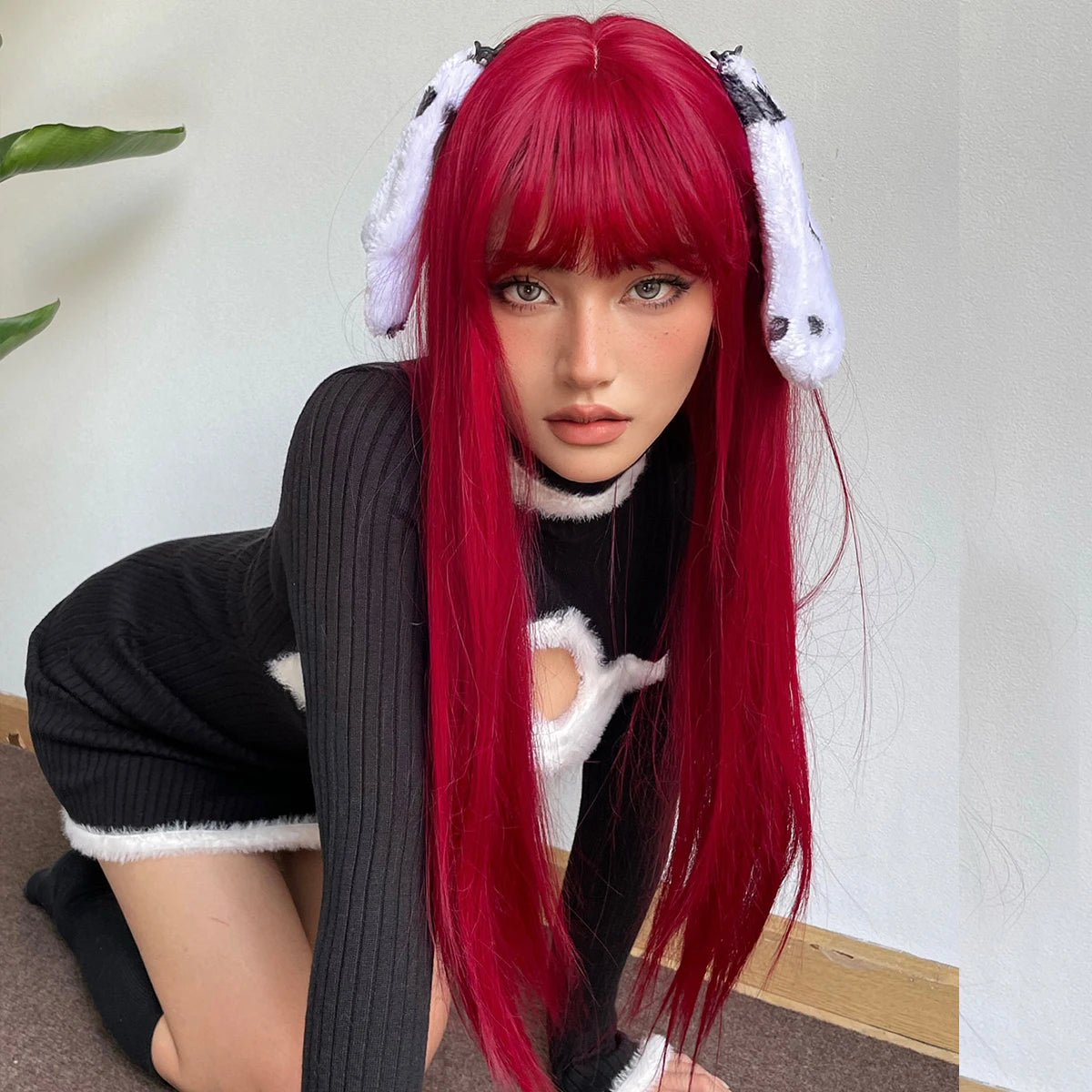 Light Wine Red Synthetic Wigs