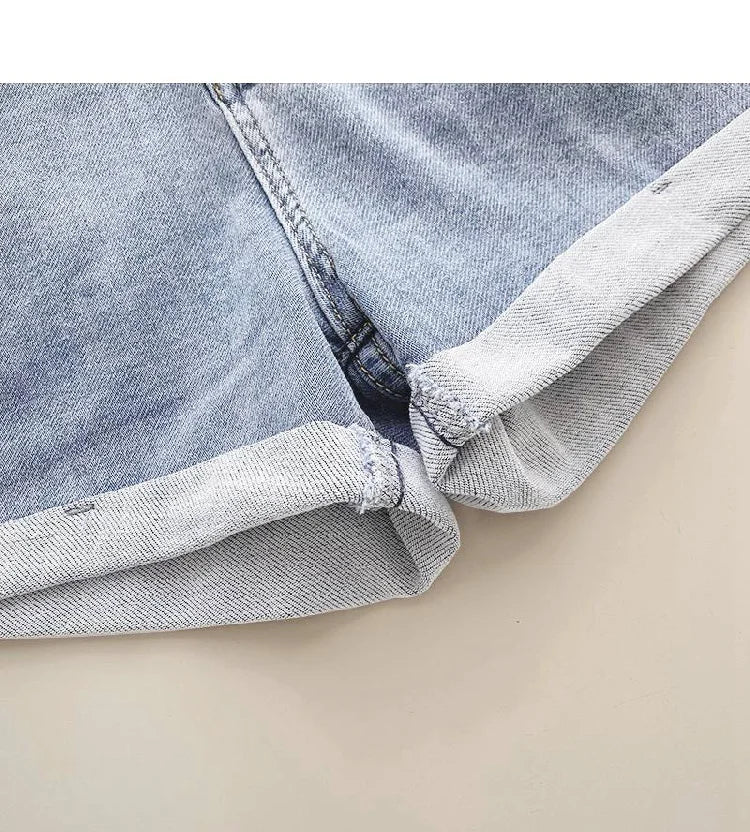 High Waist Wide Leg ort Jeans