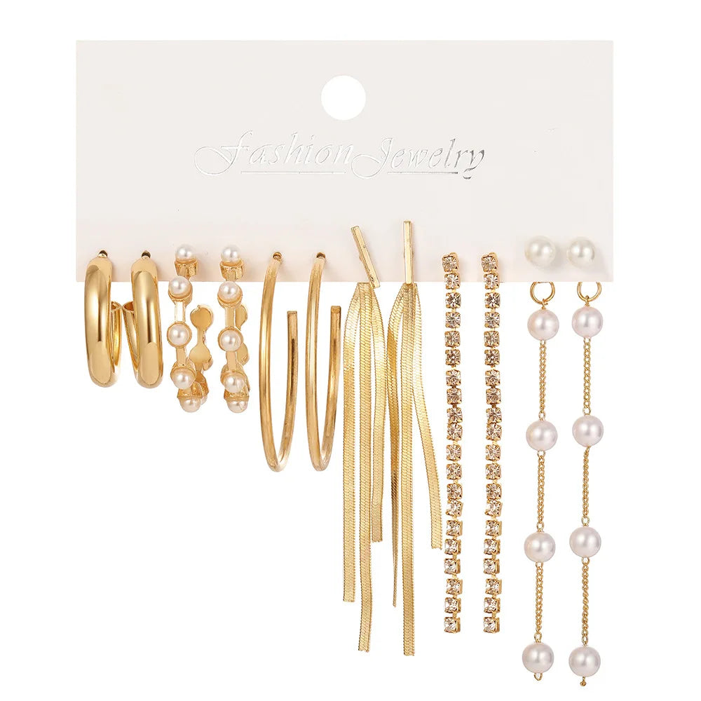 Boho Big Circle Hoop Earring Set