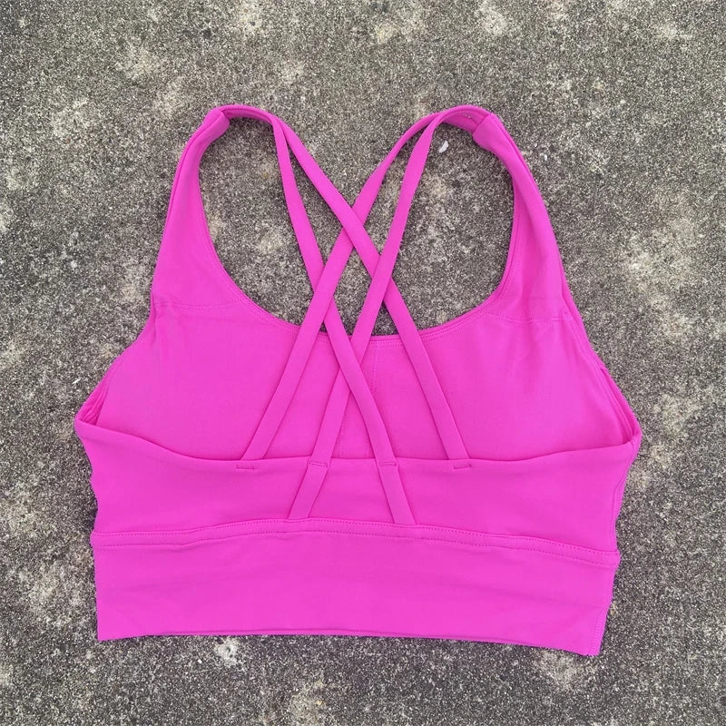 Solid Color Fitness Sport Bra