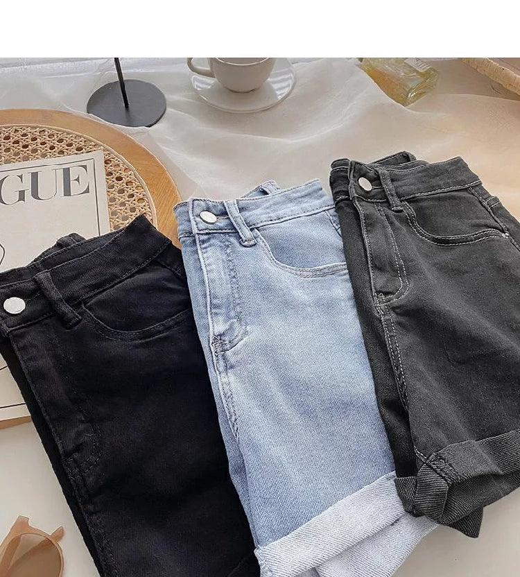 High Waist Wide Leg ort Jeans