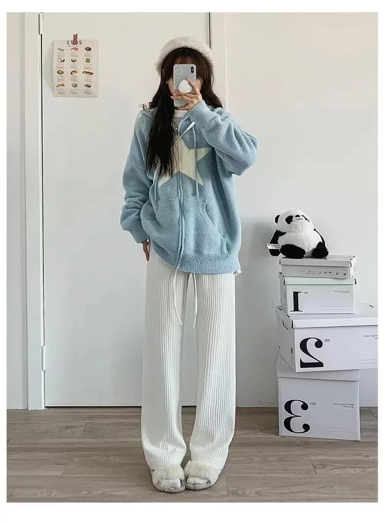 Ice Silk Wide Leg Pants
