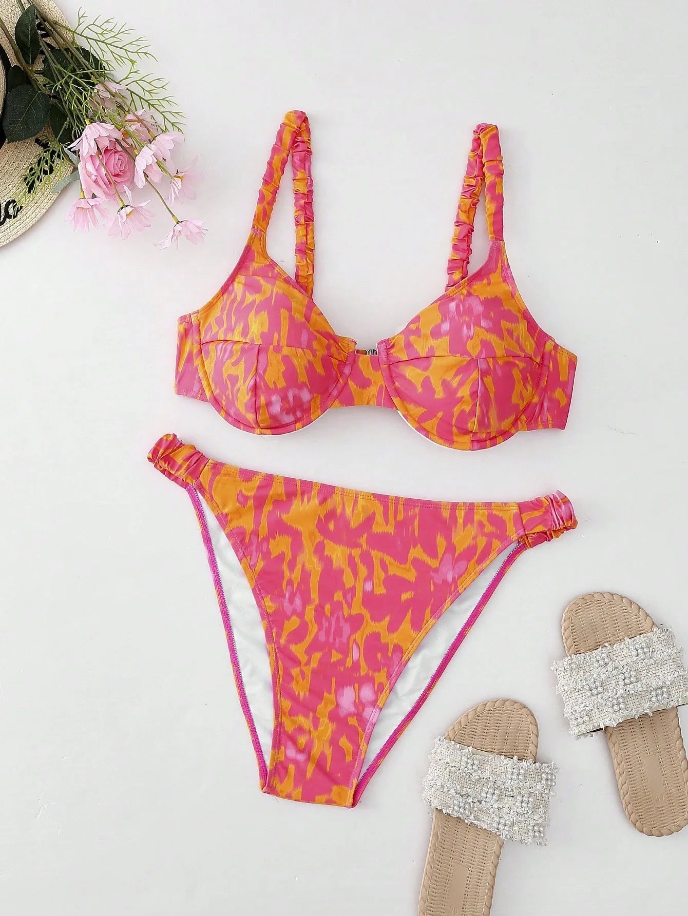 3 Piece Tied Plus Size Bikini Set